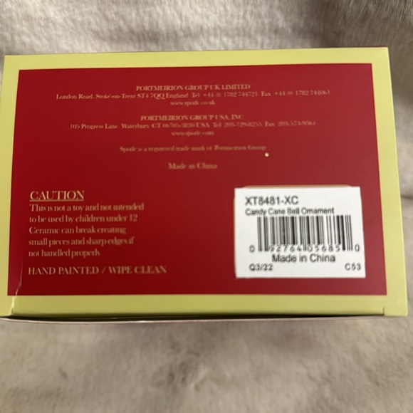 Spode Candy Cane Bell Christmas Bell Ornament - NIB - Picture 5 of 5